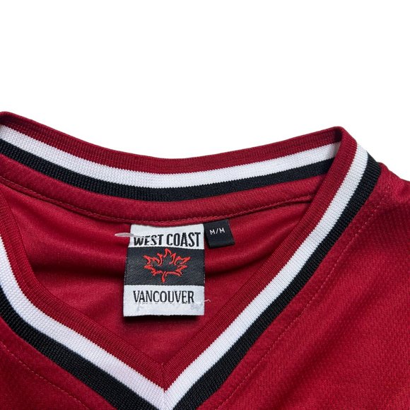 West Coast Vancouver Canada Hockey Jersey Adult Medium Red Short Sleeve - Picture 8 of 9